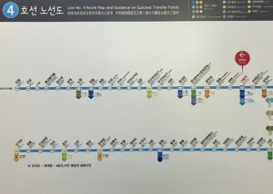 韓国の路線図の画像